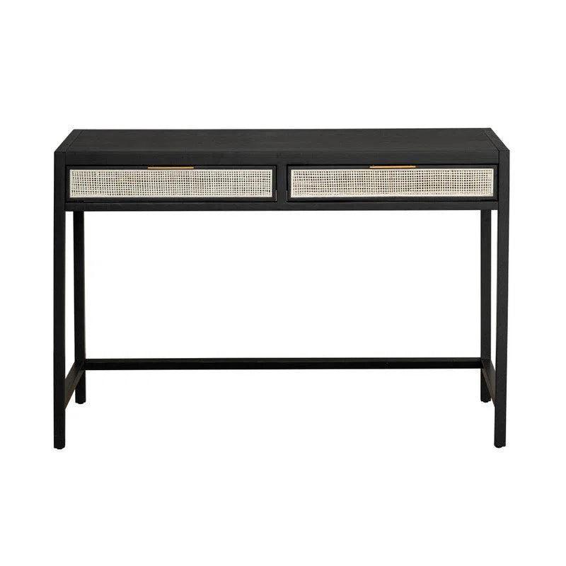 Rattan Desk - Ebony Home Office Desks LOOMLAN By LH Imports