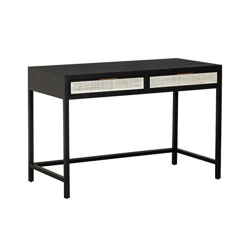 Rattan Desk - Ebony Home Office Desks LOOMLAN By LH Imports