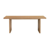 Rattan Natural Oak Wood Dining Table for 6 People Dining Tables LOOMLAN By LH Imports