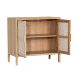 Rattan Small Sideboard - Natural Wood Tone Sideboards LOOMLAN By LH Imports