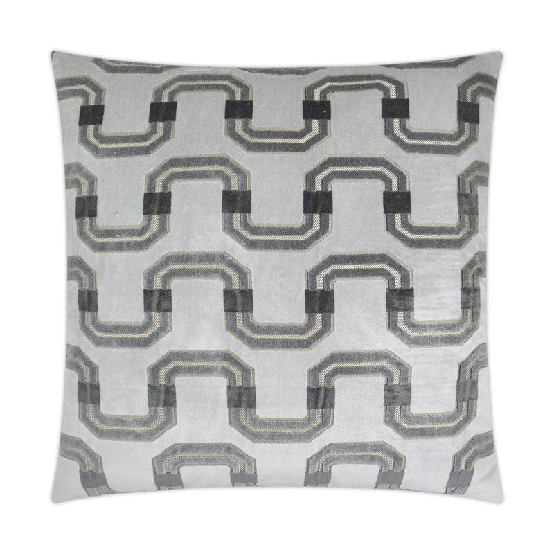 Ravello Grey Throw Pillow With Insert Throw Pillows LOOMLAN By D.V. Kap