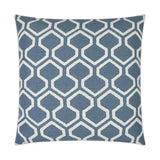 Raw Edges Capri Blue Throw Pillow With Insert Throw Pillows LOOMLAN By D.V. Kap