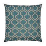 Raw Edges Turquoise Throw Pillow With Insert Throw Pillows LOOMLAN By D.V. Kap