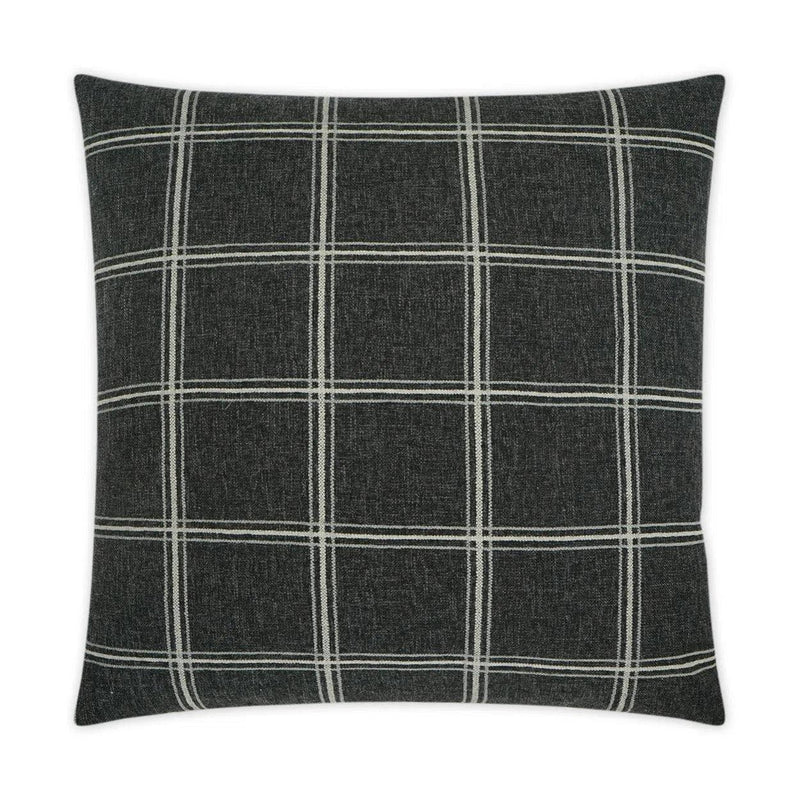 Raymond Onyx Black Throw Pillow With Insert Throw Pillows LOOMLAN By D.V. Kap