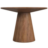 Raynor Mango Wood and Resin Brown Round Dining Table Dining Tables LOOMLAN By Bassett Mirror