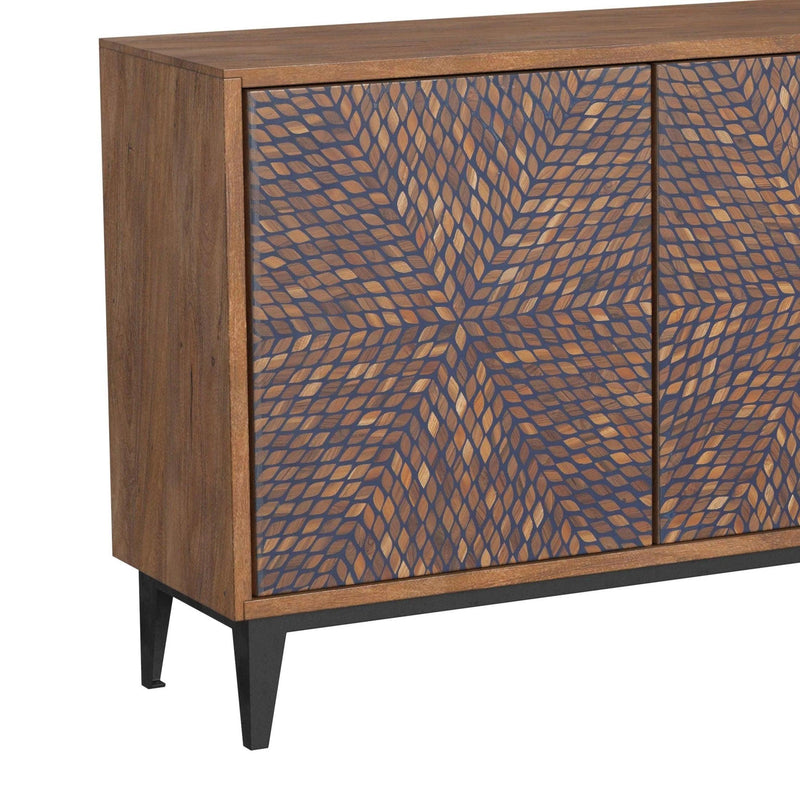 Raynor Wood Brown Server Sideboards LOOMLAN By Bassett Mirror