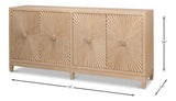 Rayon Four Door Sideboard Cabinet For Living Room Sideboards LOOMLAN By Sarreid