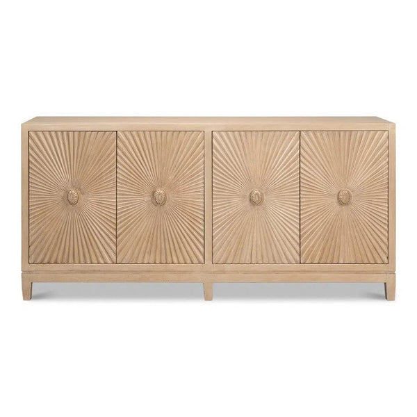 Rayon Four Door Sideboard Cabinet For Living Room Sideboards LOOMLAN By Sarreid