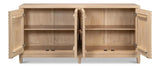 Rayon Four Door Sideboard Cabinet For Living Room Sideboards LOOMLAN By Sarreid