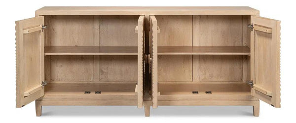 Rayon Four Door Sideboard Cabinet For Living Room Sideboards LOOMLAN By Sarreid