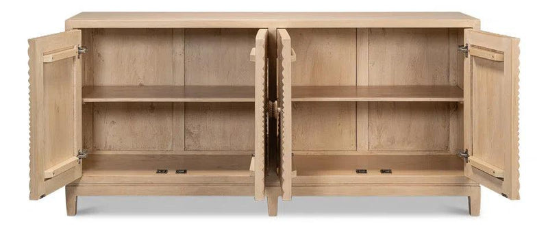 Rayon Four Door Sideboard Cabinet For Living Room Sideboards LOOMLAN By Sarreid