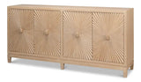 Rayon Four Door Sideboard Cabinet For Living Room Sideboards LOOMLAN By Sarreid