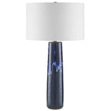 Reactive Blue Kelmscott Blue Table Lamp Marjorie Skouras Table Lamps LOOMLAN By Currey & Co