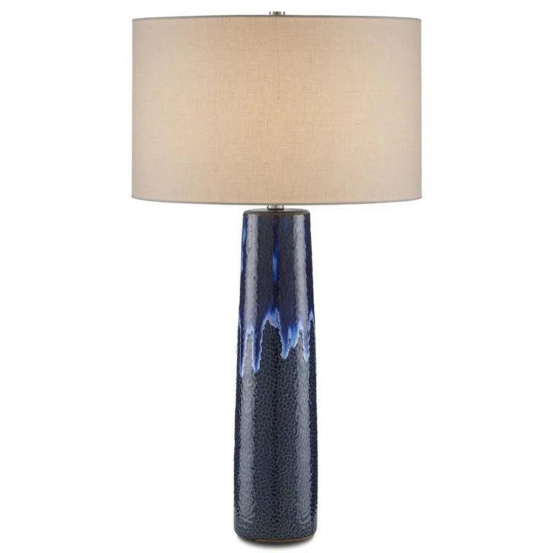 Reactive Blue Kelmscott Blue Table Lamp Marjorie Skouras Table Lamps LOOMLAN By Currey & Co