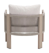 Rebel Beige Accent Arm Chair Outdoor Accent Chairs LOOMLAN By Zuo Modern