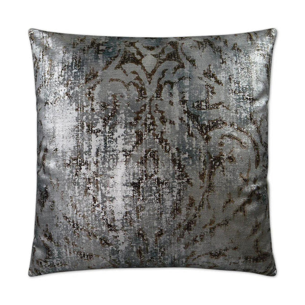 Rebel Storm Grey Throw Pillow With Insert Throw Pillows LOOMLAN By D.V. Kap