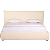 Recharge Boucle Upholstered Cream Bed Beds LOOMLAN By Moe's Home