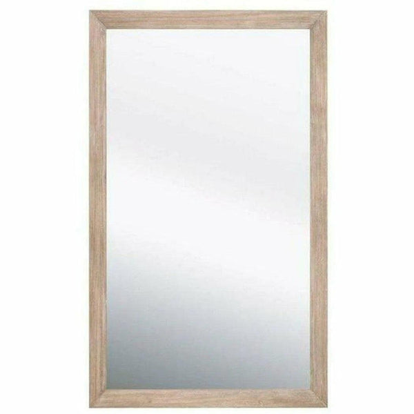 Rectangle Bevel Floor Mirror Natural Gray Acacia Floor Mirrors LOOMLAN By Essentials For Living