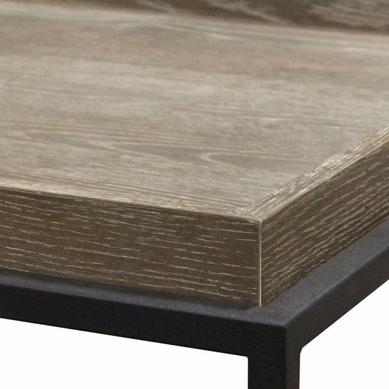 Rectangle Cocktail Table in Rustic Oak Veneer Coffee Tables LOOMLAN By Diamond Sofa