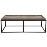 Rectangle Cocktail Table in Rustic Oak Veneer Coffee Tables LOOMLAN By Diamond Sofa