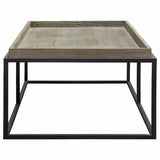 Rectangle Cocktail Table in Rustic Oak Veneer Coffee Tables LOOMLAN By Diamond Sofa