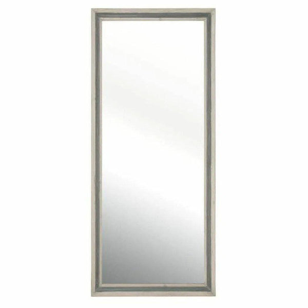 Rectangle Floor Caden Mirror Cream Pine Gray Pine Floor Mirrors LOOMLAN By Essentials For Living