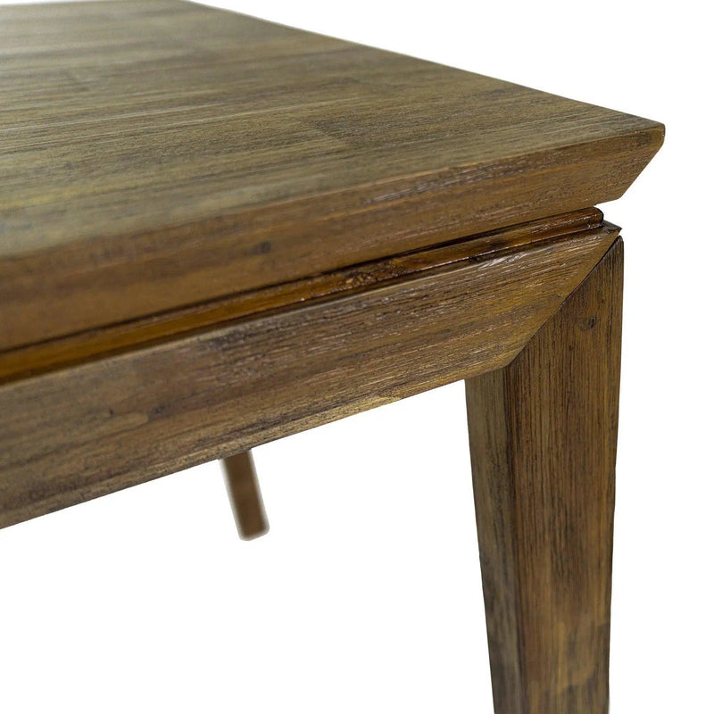 Rectangle Natural Brown Dining Table Wood Top With Wood Base Dining Tables LOOMLAN By LH Imports