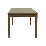 Rectangle Natural Brown Dining Table Wood Top With Wood Base Dining Tables LOOMLAN By LH Imports