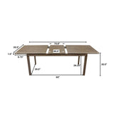 Rectangle Natural Brown Dining Table Wood Top With Wood Base Dining Tables LOOMLAN By LH Imports