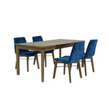 Rectangle Natural Brown Dining Table Wood Top With Wood Base Dining Tables LOOMLAN By LH Imports