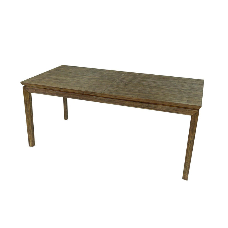 Rectangle Natural Brown Dining Table Wood Top With Wood Base Dining Tables LOOMLAN By LH Imports