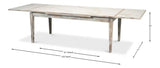 Rectangular Grey Extension Dining Table Seats 10 People Dining Tables LOOMLAN By Sarreid