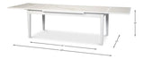 Rectangular White Extension Dining Table Seats 10 People Dining Tables LOOMLAN By Sarreid