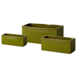 Rectangular Window Box Ceramic Planter Outdoor Planters LOOMLAN By Emissary