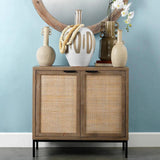 Reed Rattan 2 Door Accent Cabinet Accent Cabinets LOOMLAN By Jamie Young