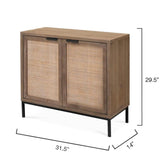 Reed Rattan 2 Door Accent Cabinet Accent Cabinets LOOMLAN By Jamie Young