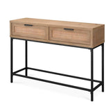 Reed Rattan Console Table With Drawers Coastal Life Console Tables LOOMLAN By Jamie Young