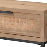 Reed Rattan Console Table With Drawers Coastal Life Console Tables LOOMLAN By Jamie Young