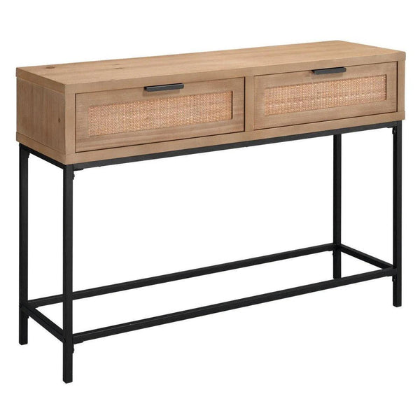 Reed Rattan Console Table With Drawers Coastal Life Console Tables LOOMLAN By Jamie Young