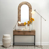 Reed Rattan Console Table With Drawers Coastal Life Console Tables LOOMLAN By Jamie Young