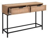 Reed Rattan Console Table With Drawers Coastal Life Console Tables LOOMLAN By Jamie Young