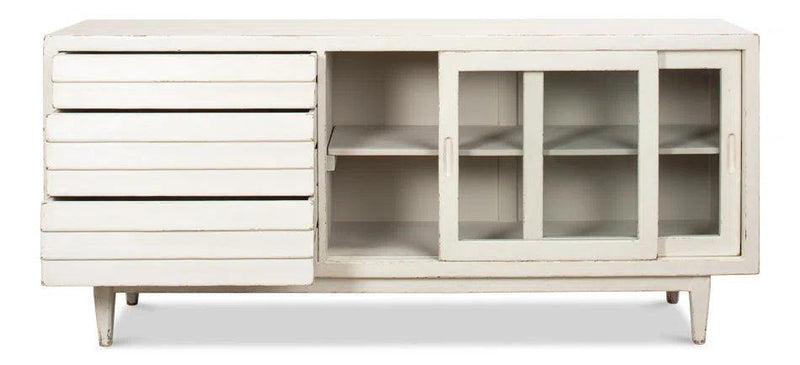 Reese Sideboard Antique White Cabinet For Living Room Sideboards LOOMLAN By Sarreid