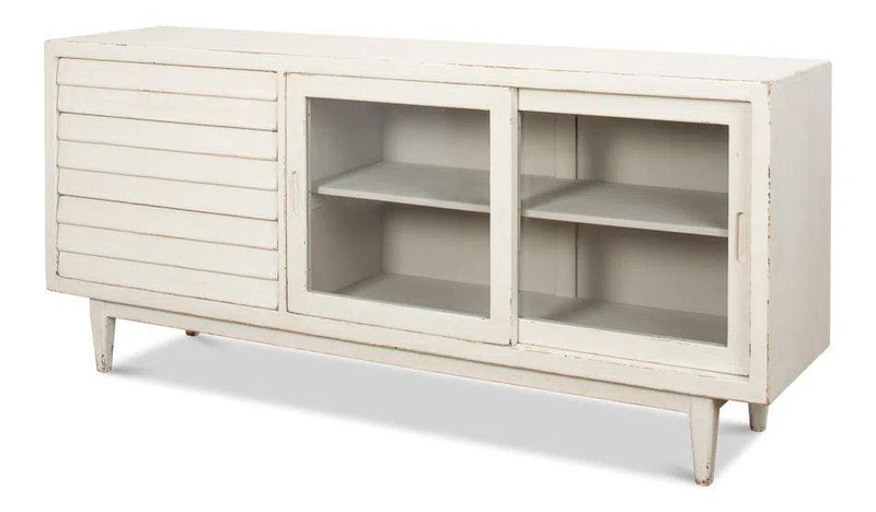 Reese Sideboard Antique White Cabinet For Living Room Sideboards LOOMLAN By Sarreid