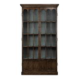 Refined Arches Tall Curio Bookcase Glass Doors Bookcases LOOMLAN By Sarreid