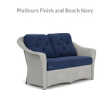 Reflections Wicker Loveseat 5PC Lounge Set With Chairs and Tables Outdoor Lounge Sets LOOMLAN By Lloyd Flanders