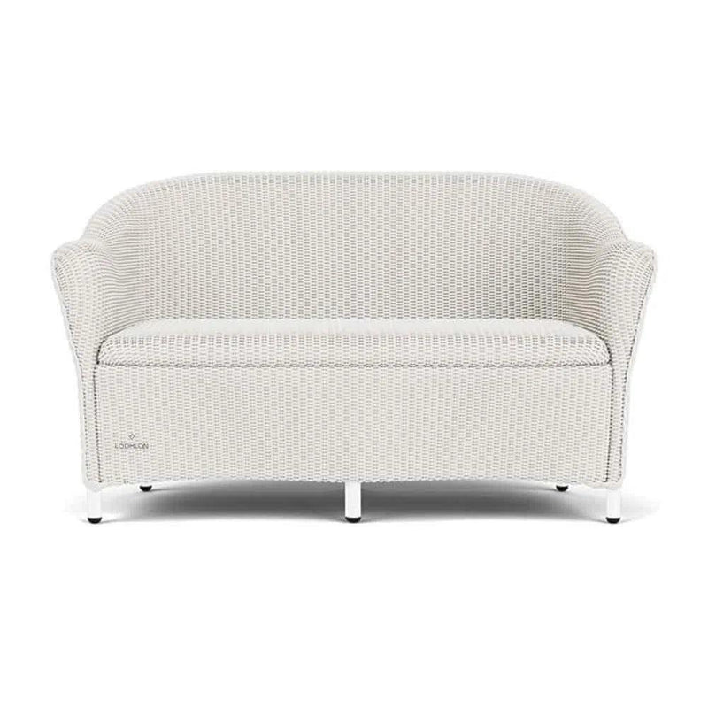 Reflections Wicker Loveseat With Padded Seat Lloyd Flanders Outdoor Sofas & Loveseats LOOMLAN By Lloyd Flanders