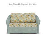 Reflections Wicker Loveseat With Sunbrella Cushions Lloyd Flanders Outdoor Sofas & Loveseats LOOMLAN By Lloyd Flanders