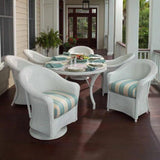 Reflections Wicker Patio Dining Table Set With Armchairs Set for 6 Outdoor Dining Sets LOOMLAN By Lloyd Flanders