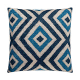 Registan Peacock Blue Throw Pillow With Insert Throw Pillows LOOMLAN By D.V. Kap