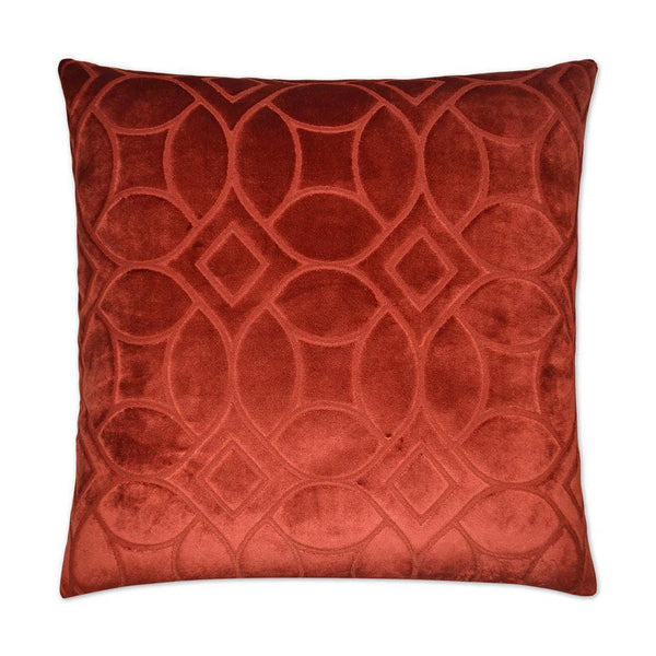 Reidshire Cinnabar Red Throw Pillow With Insert Throw Pillows LOOMLAN By D.V. Kap